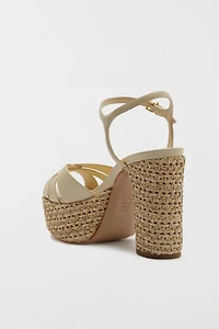 Schutz Keefa Raffia Platform Sandal