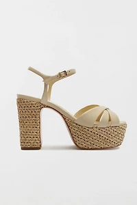 Schutz Keefa Raffia Platform Sandal