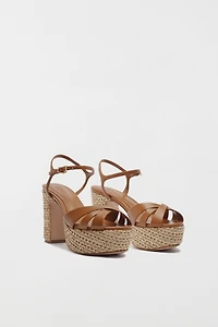 Schutz Keefa Raffia Platform Sandal