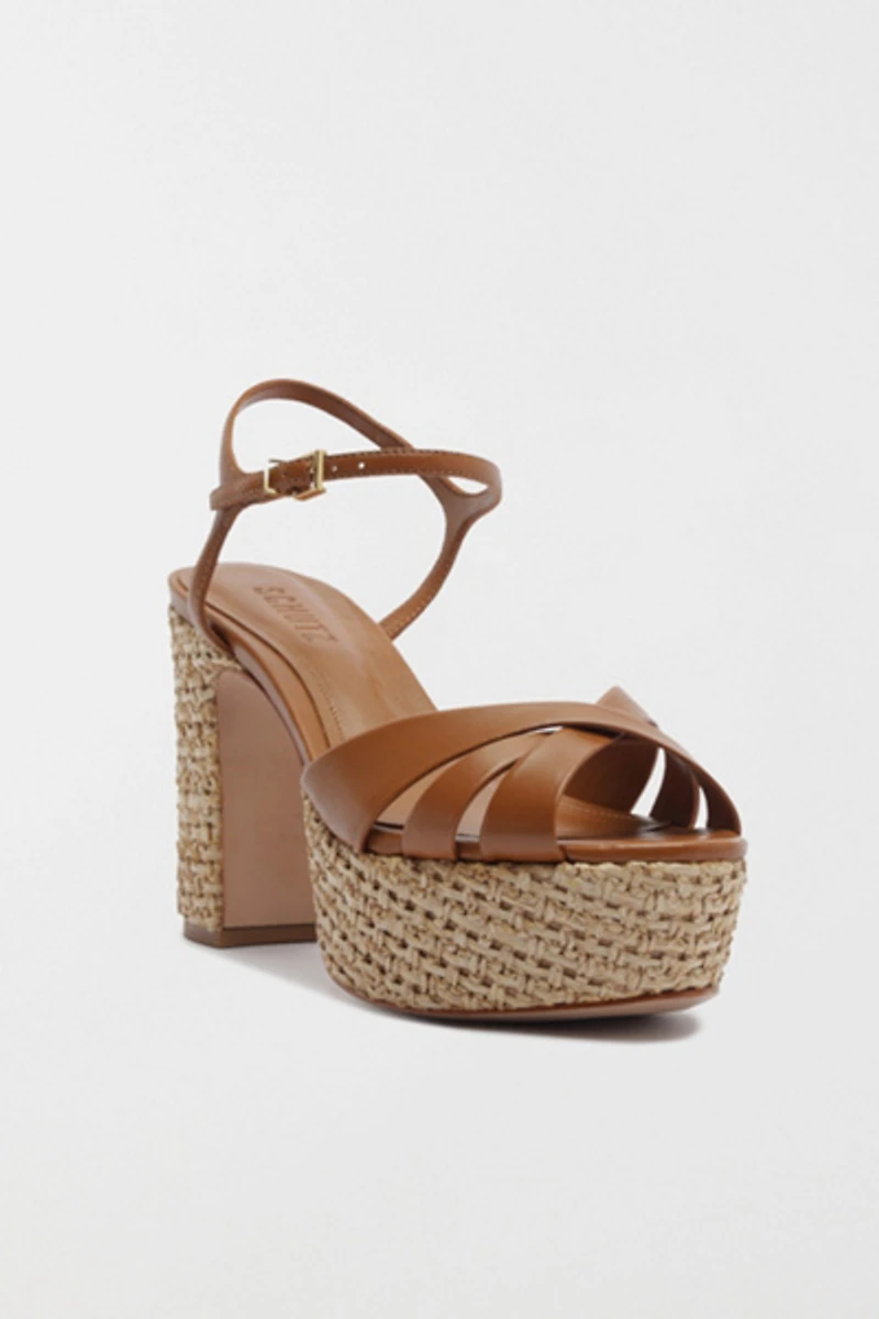 Schutz Keefa Raffia Platform Sandal