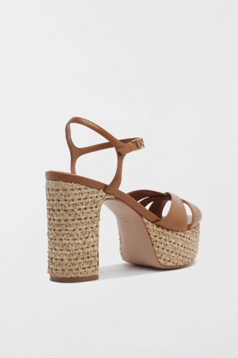Schutz Keefa Raffia Platform Sandal