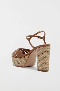 Schutz Keefa Raffia Platform Sandal