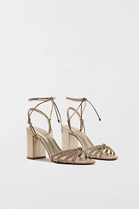 Schutz Adele Braided Heeled Sandal