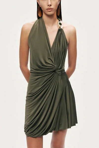 Nocturne Draped Halter Mini Dress