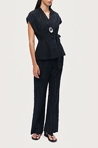 Nocturne Textured Relaxed-Fit Pants