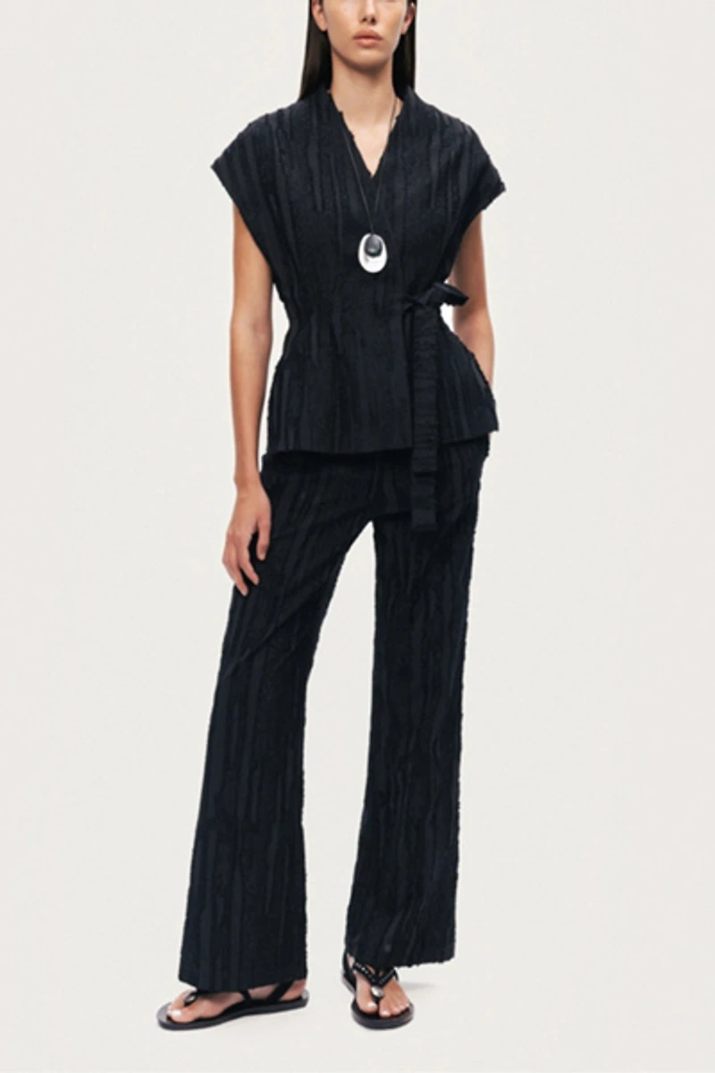 Nocturne Textured Belted Top