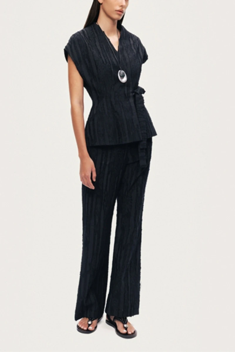Nocturne Textured Belted Top