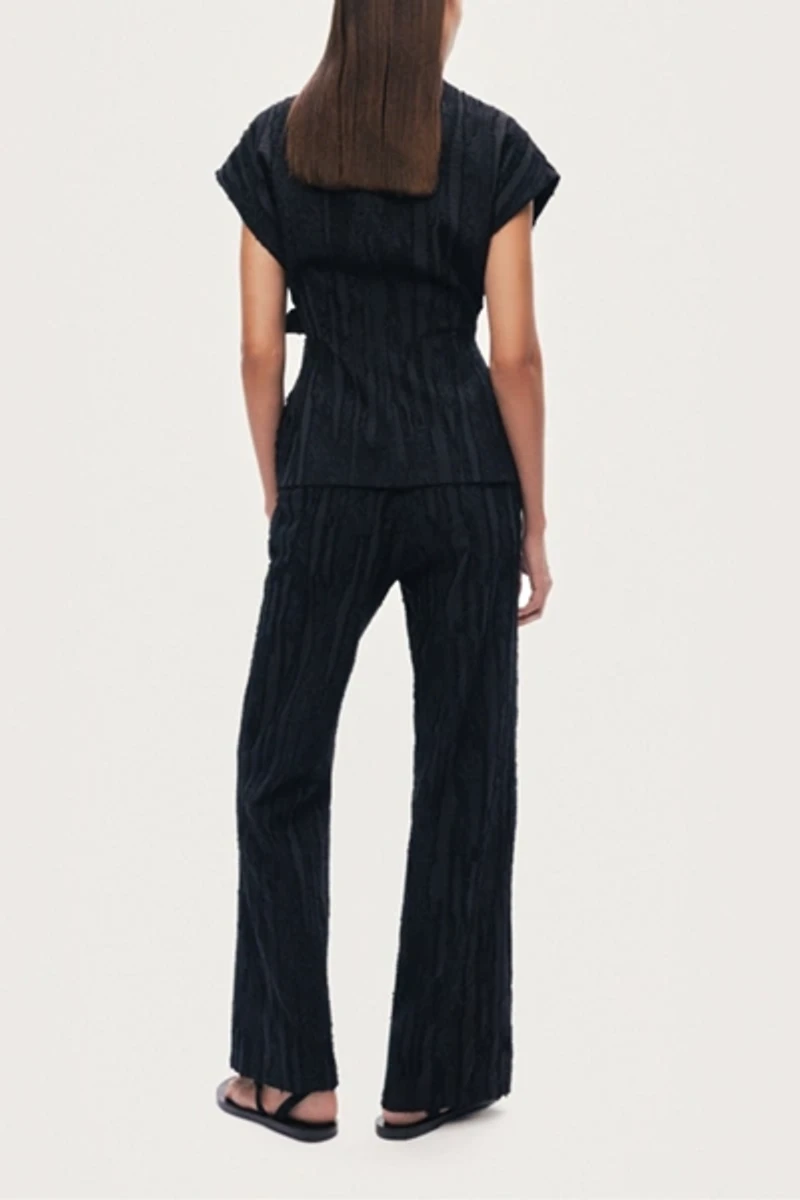 Nocturne Textured Belted Top