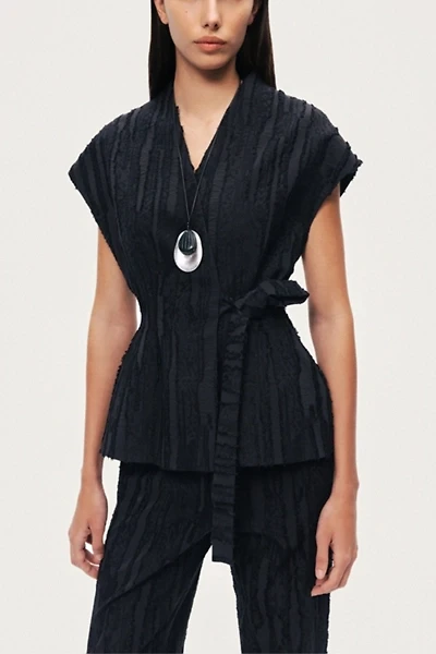 Nocturne Textured Belted Top