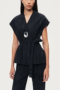 Nocturne Textured Belted Top