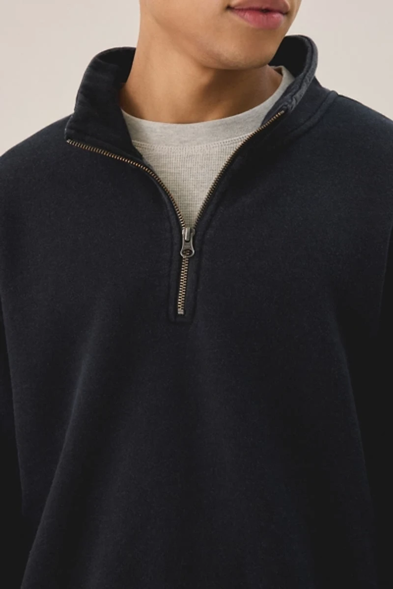 Standard Cloth Washed Quarter Zip Sweatshirt
