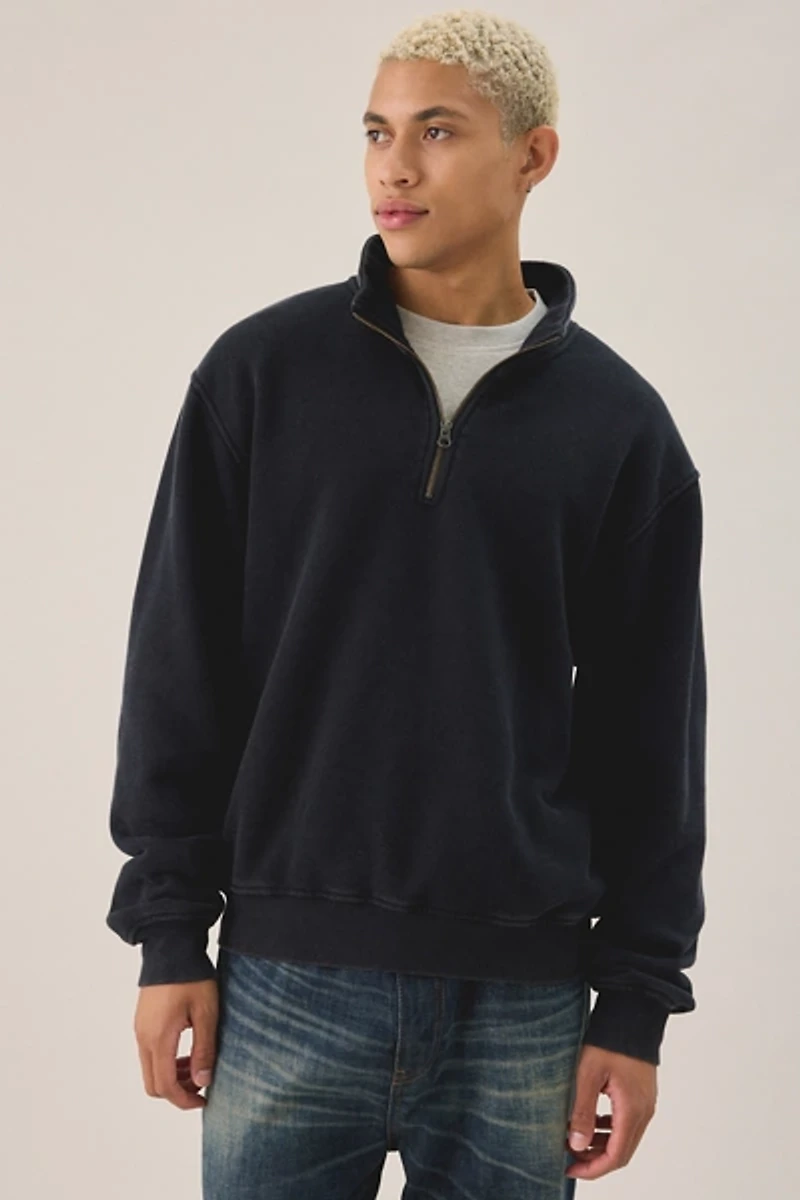 Standard Cloth Washed Quarter Zip Sweatshirt