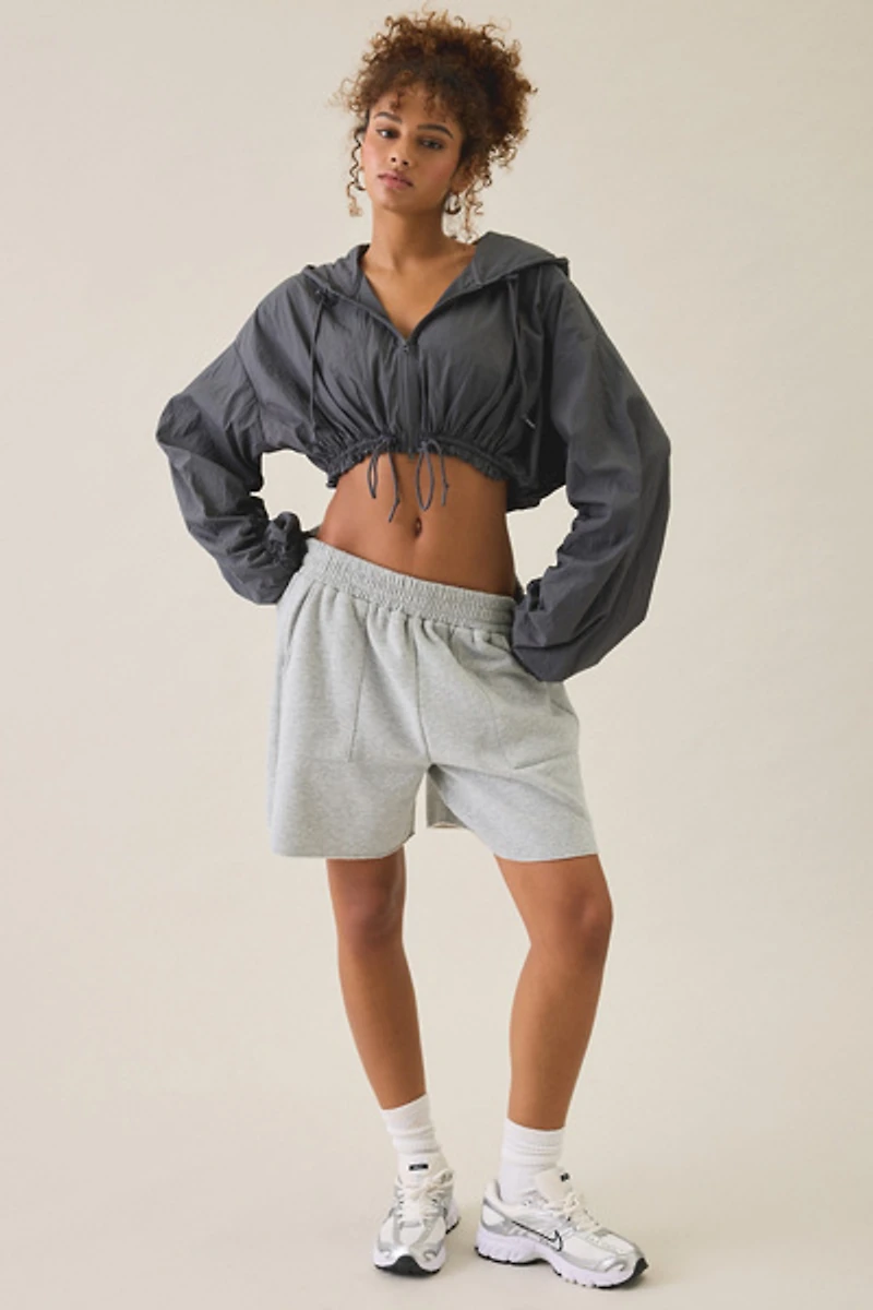 Out From Under Cloud 9 Cinched Zip-Up Nylon Jacket