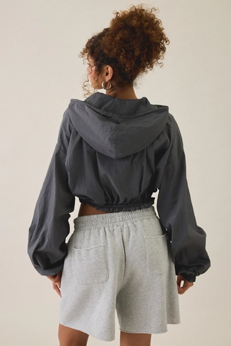 Out From Under Cloud 9 Cinched Zip-Up Nylon Jacket
