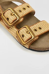 AllSaints Staffa Raffia Slingback Sandals