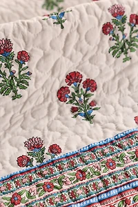 Serena Floral Reversible Cotton Quilt Set