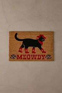 Meowdy Western Cat Textural Coir Doormat