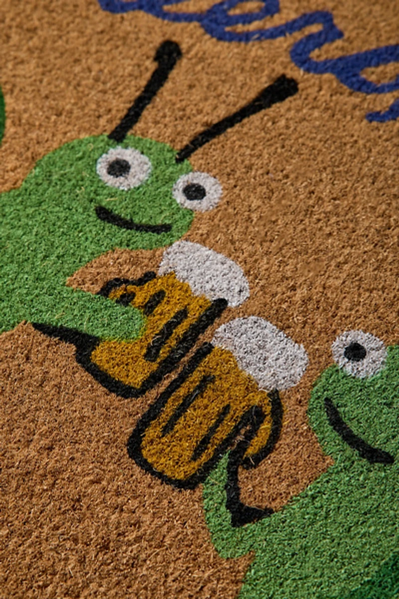 Cheers Snails Printed Coir Doormat