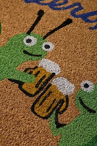 Cheers Snails Printed Coir Doormat