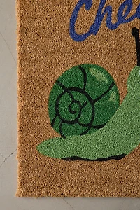 Cheers Snails Printed Coir Doormat