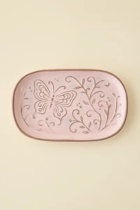 Boho Butterfly Ceramic Serving Plate