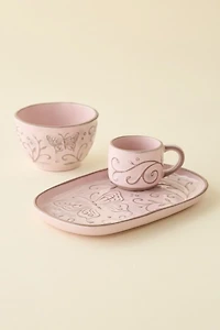 Boho Butterfly Ceramic Serving Plate