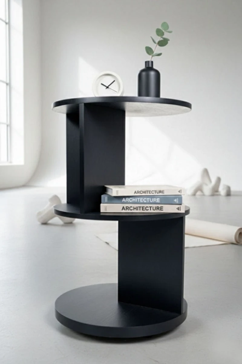 Kaymily Home Stationary Round End Table