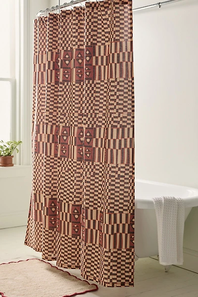Jungalow Verona Geometric Shower Curtain