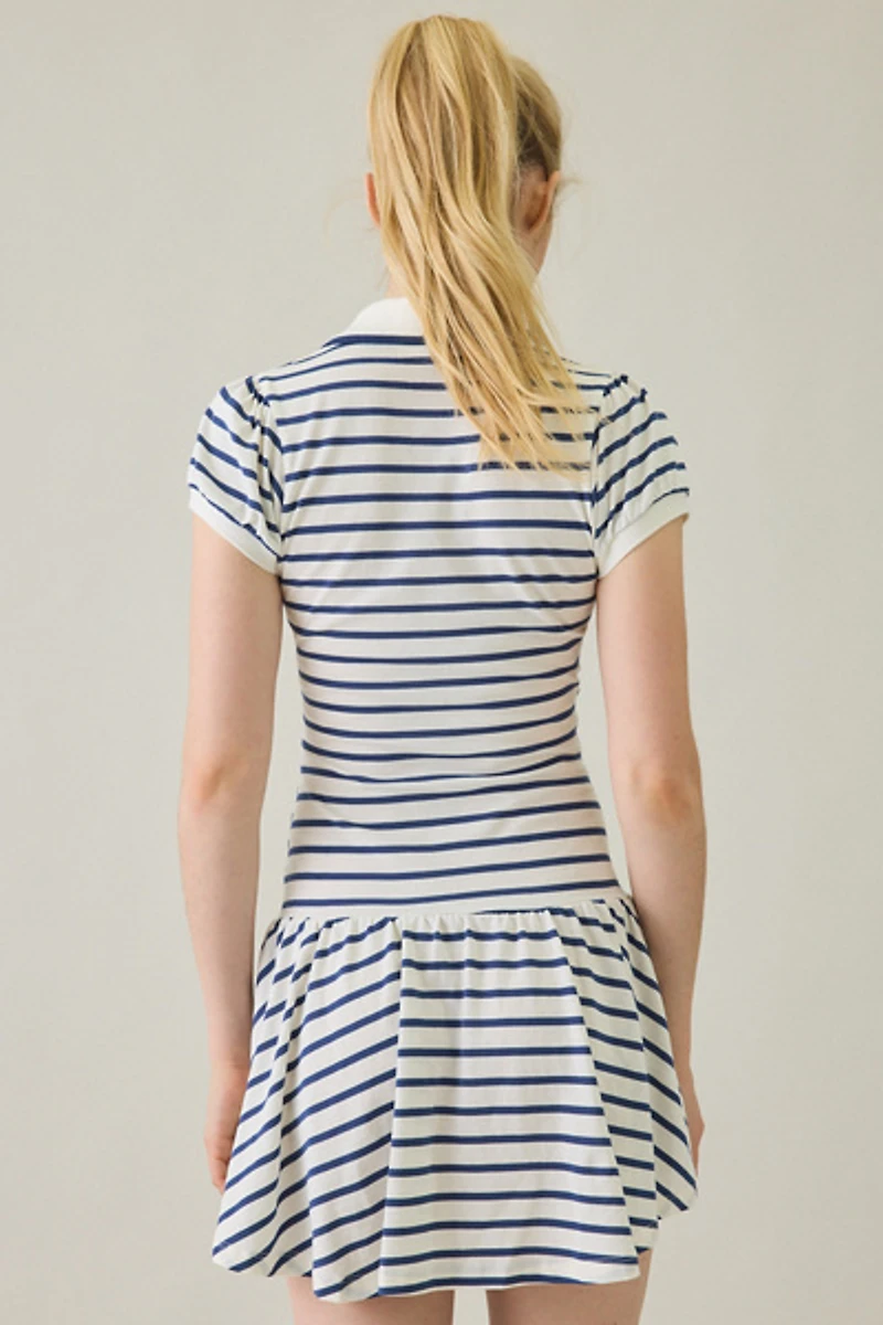 Kimchi Blue Short & Sweet Puff Sleeve Polo Mini Dress