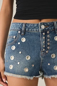 The Ragged Priest Kustom Grommet Denim Micro Shorts