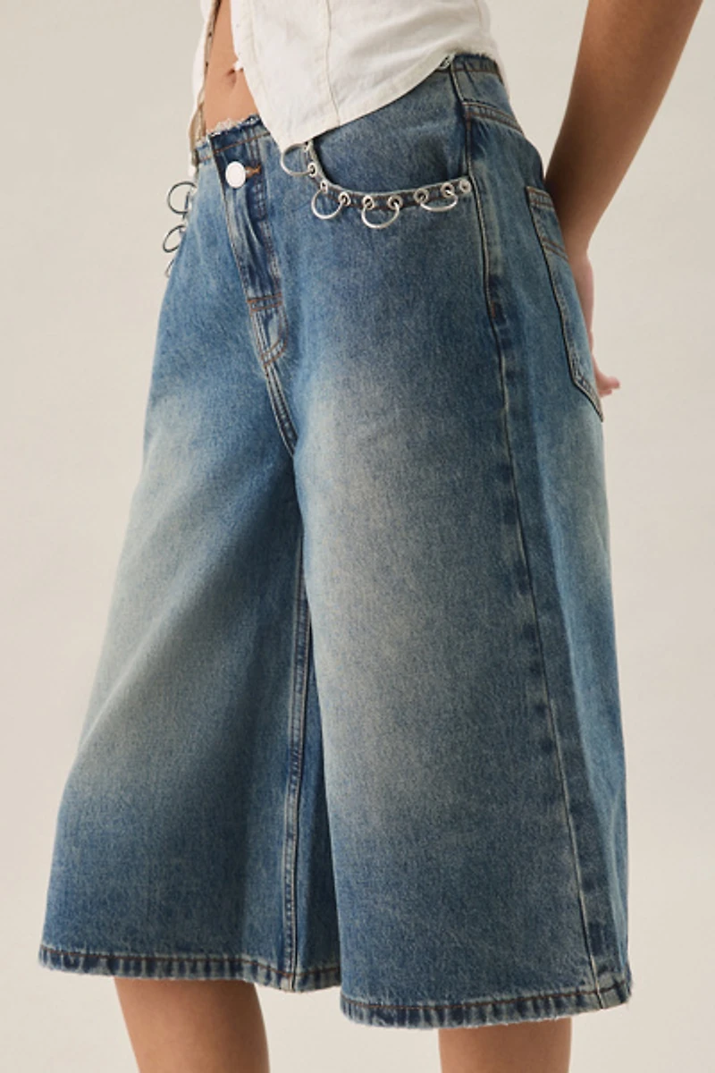 The Ragged Priest Fixer Eyelet Pierced Jorts
