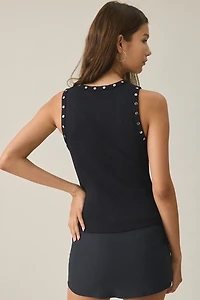 The Ragged Priest Scatter Pierced Grommet Tank Top