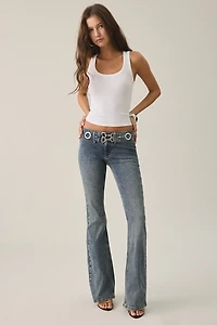 The Ragged Priest Minx Belted Low-Rise Bootcut Jeans