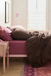 Divine Ruched Cotton Percale Duvet Cover