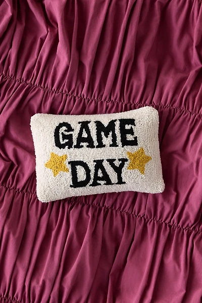 Game Day Tufted Wool Throw Pillow