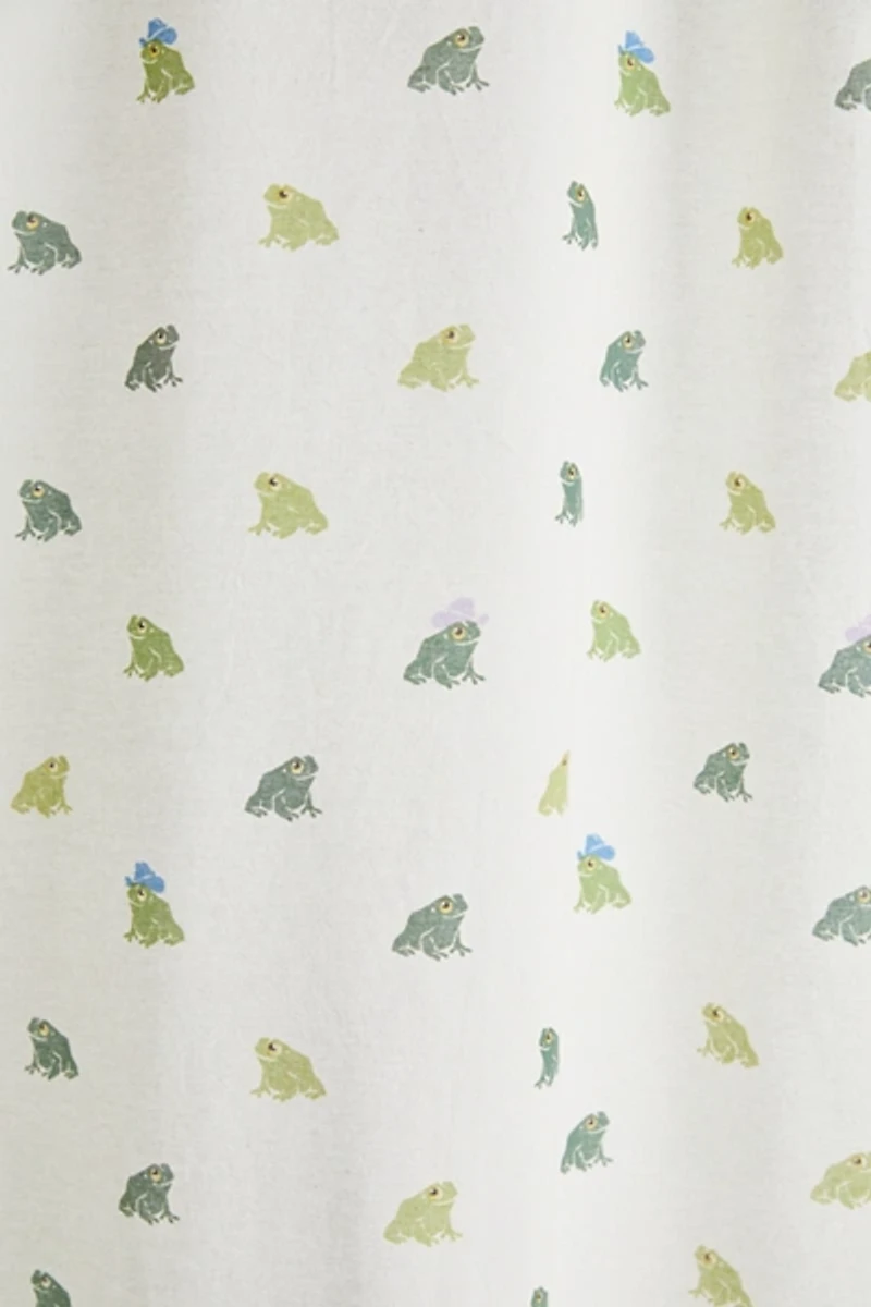 Cowboy Frog Patterned Shower Curtain