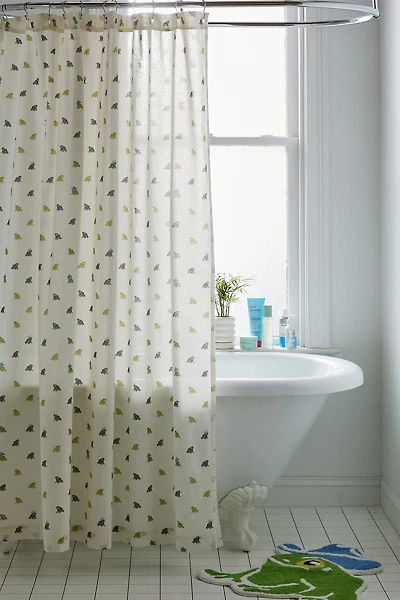 Cowboy Frog Patterned Shower Curtain
