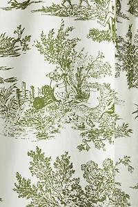Frog Toile Patterned Shower Curtain