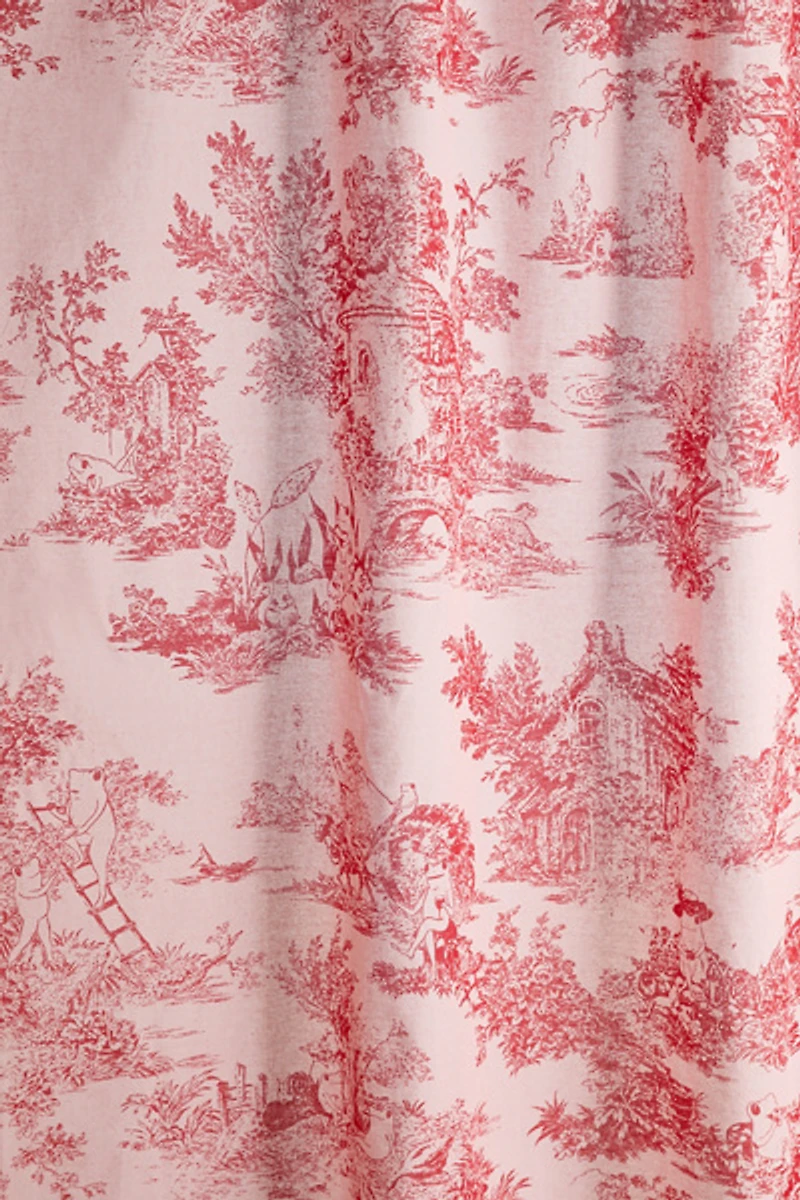 Frog Toile Patterned Shower Curtain