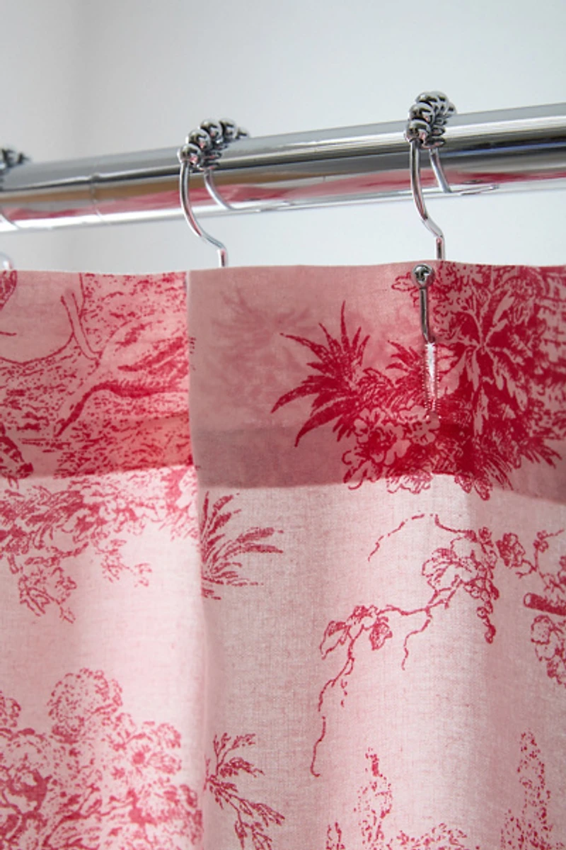 Frog Toile Patterned Shower Curtain