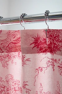 Frog Toile Patterned Shower Curtain