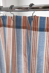 Multi-Striped Patterned Shower Curtain