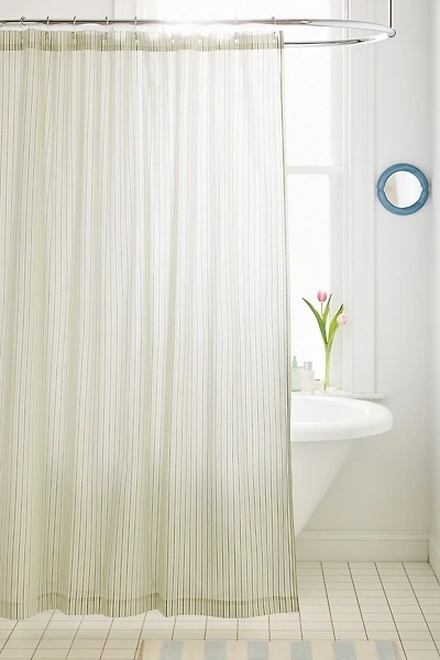 Multi-Striped Patterned Shower Curtain