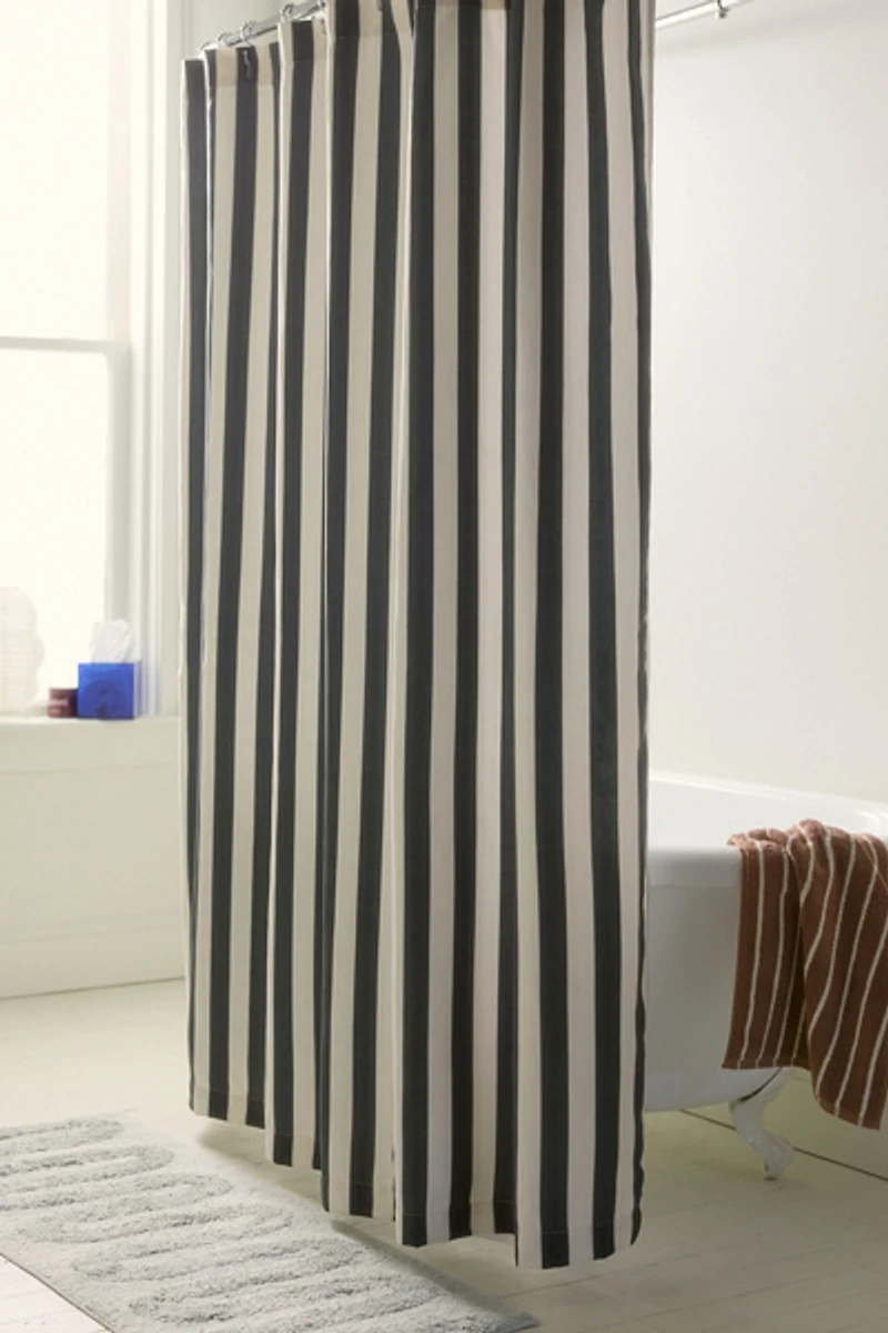 Awning Stripe Patterned Shower Curtain