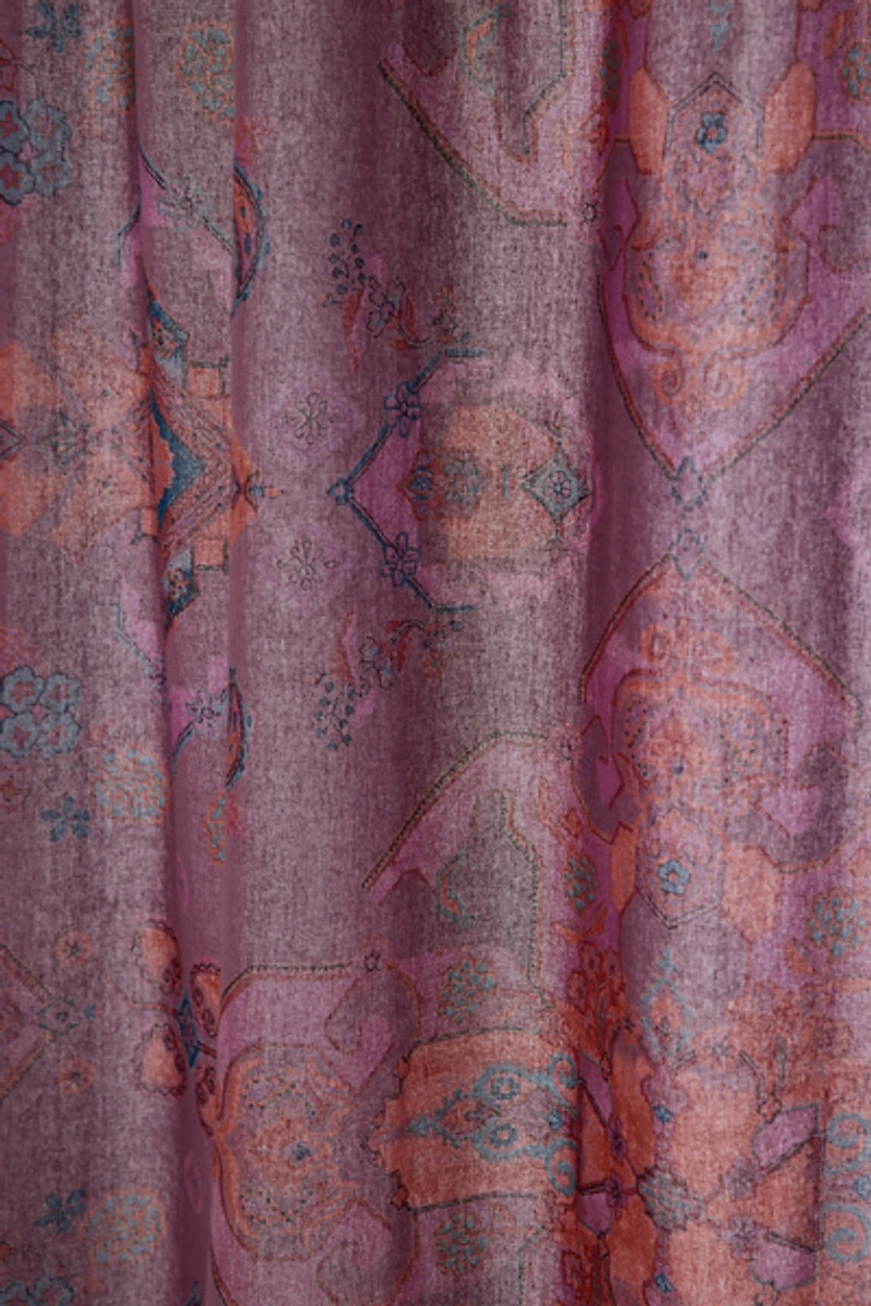 Acacia Floral Medallion Patterned Shower Curtain