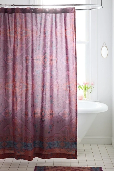 Acacia Floral Medallion Patterned Shower Curtain