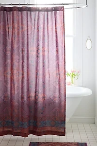 Acacia Floral Medallion Patterned Shower Curtain