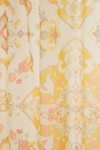 Acacia Floral Medallion Patterned Shower Curtain