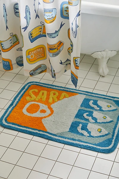 Sardine Tin Plush Tufted Bath Mat