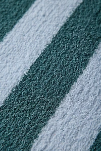 Awning Stripe Plush Printed Bath Mat